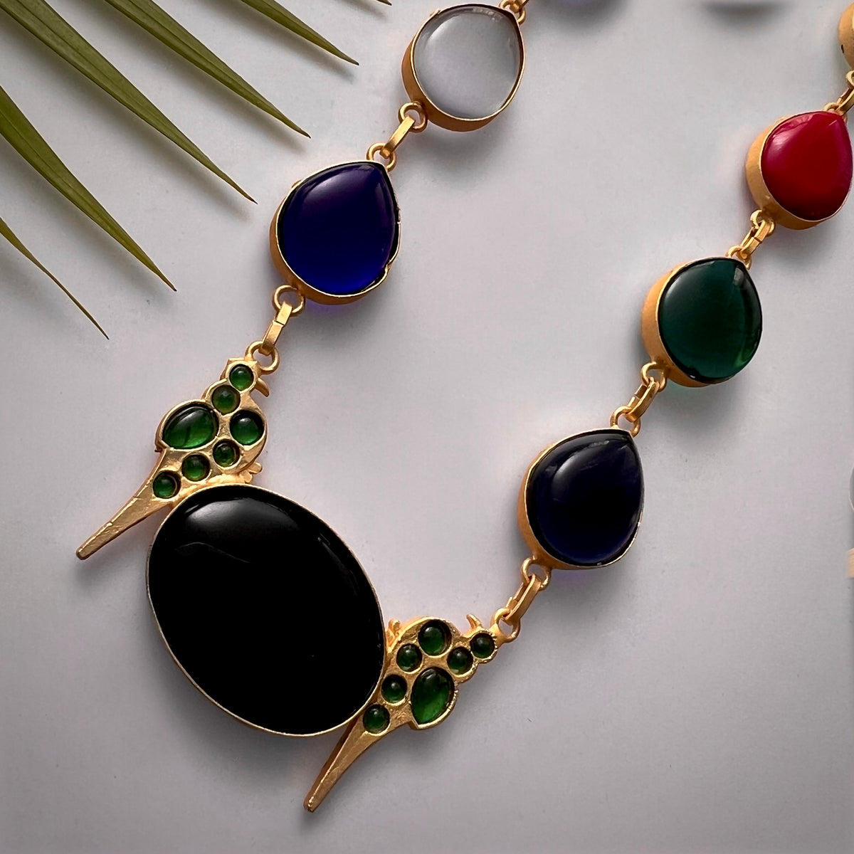 ROXANIA SET RING EARRING AND NECKLACE HANDMADE GOLD TONED PREMIUM NECKLACE/NECKPIECE EARRING SET NL30