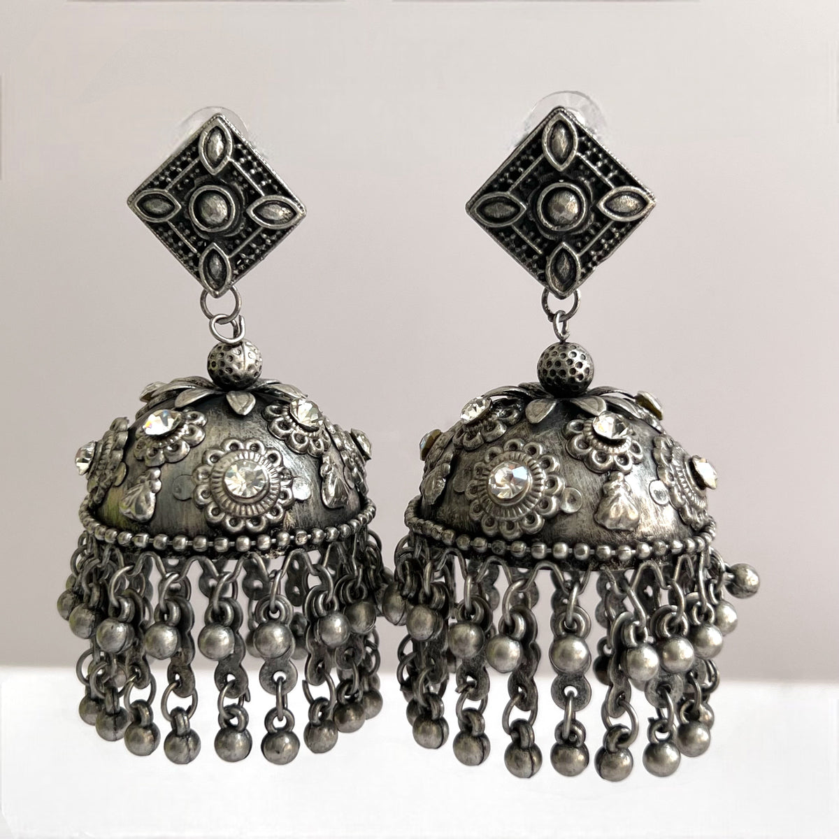 SILVYA AFGHANI RAW AND RUSTIC AND VINTAGE  JUMBO JHUMKAS AF36
