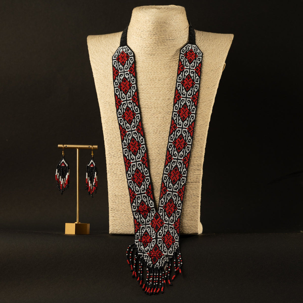 ISLA AFRO BEADED HANDMADE MALA/ NECKPIECE E ML102