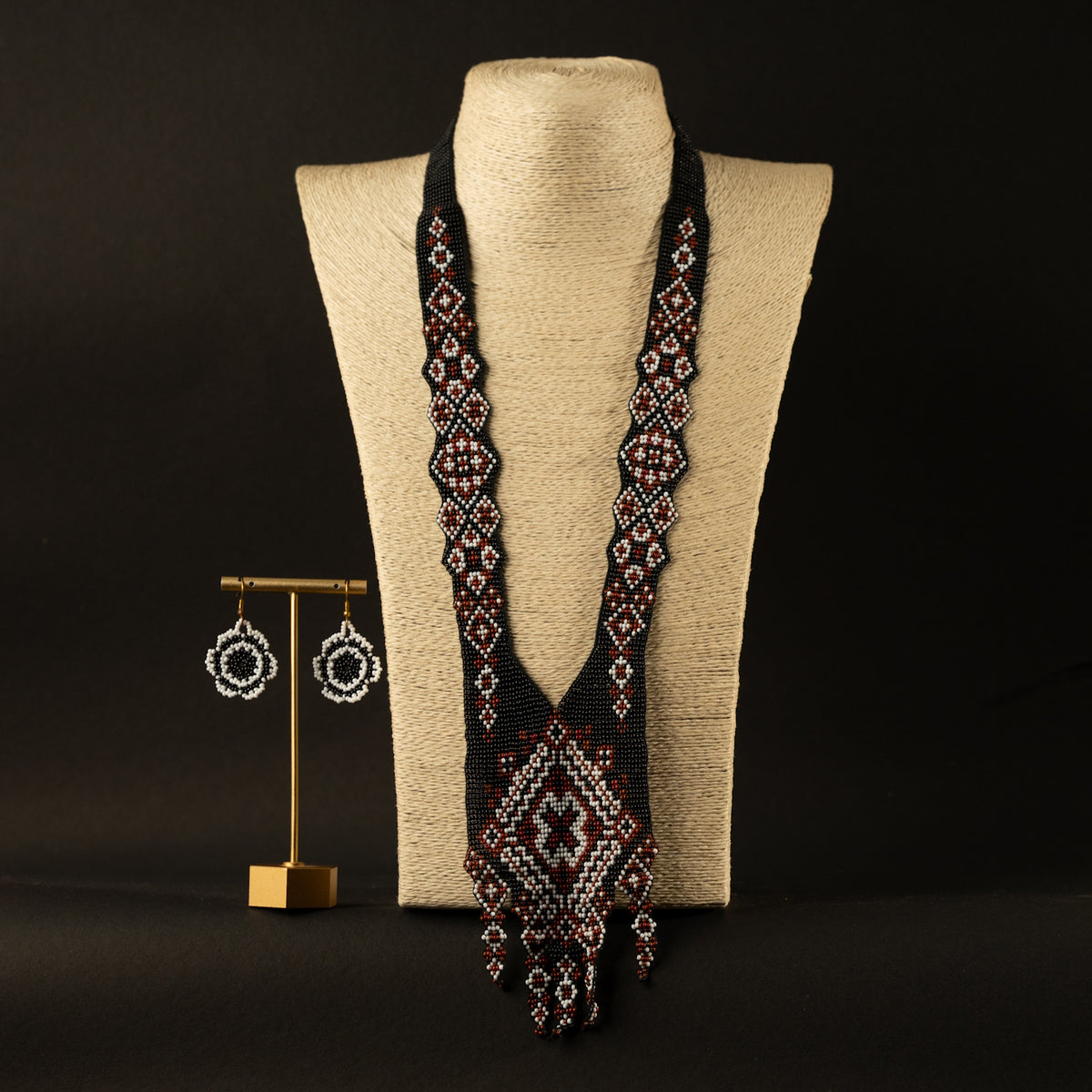 LIANA AFRO BEADED HANDMADE MALA/ NECKPIECE ML107