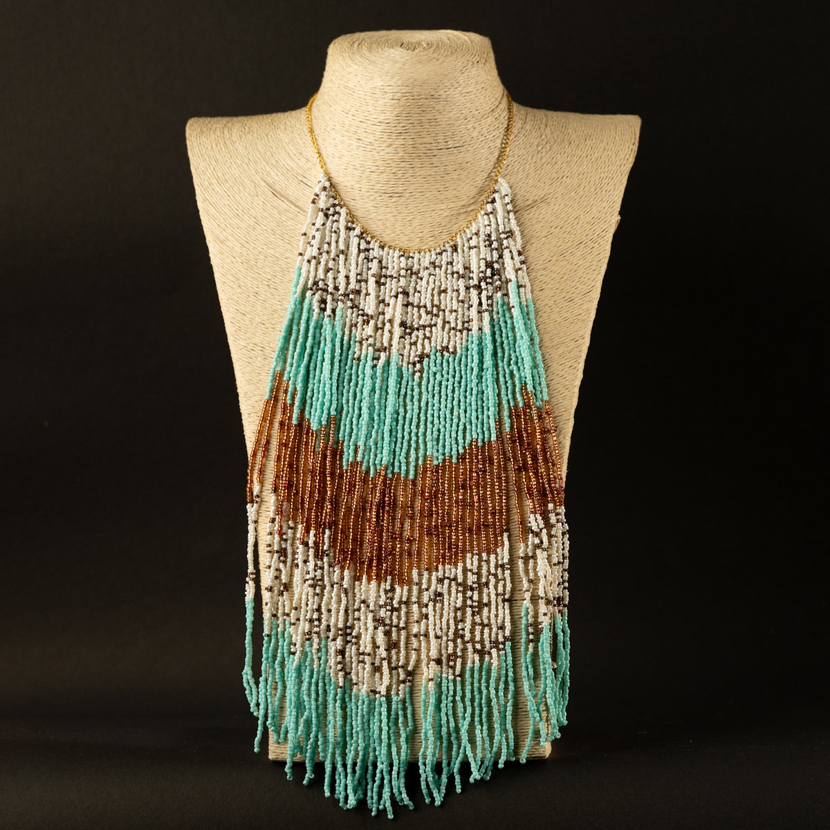 ONYXAFRO AFRO BEADED HANDMADE MALA/ NECKPIECE ML109