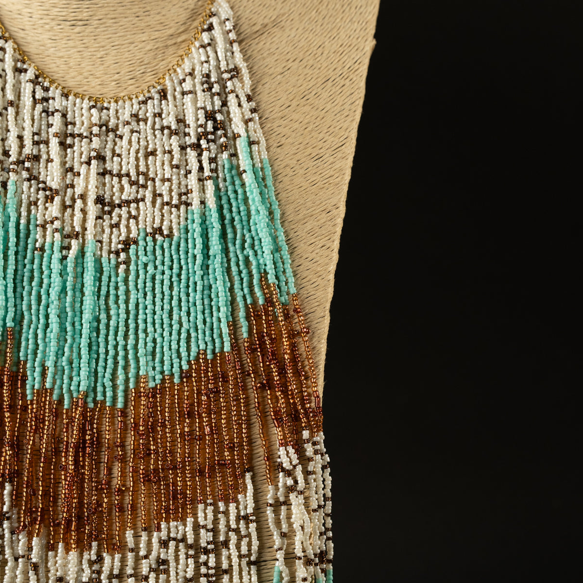 ONYXAFRO AFRO BEADED HANDMADE MALA/ NECKPIECE ML109