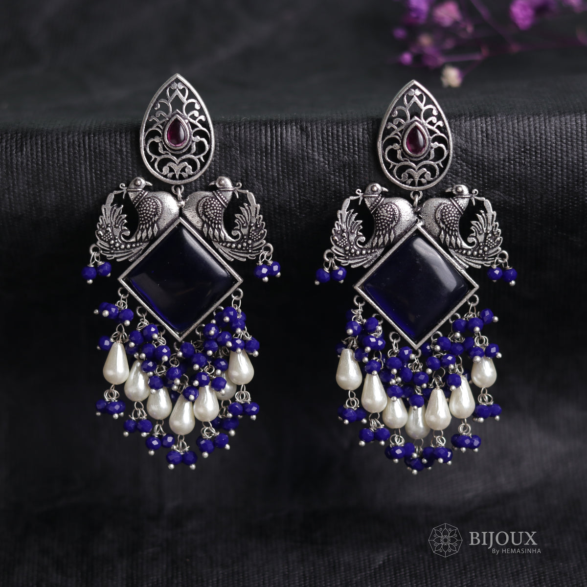 AURORA SEMI-HANDMADE MONALISA STONE  EARRINGS ER51