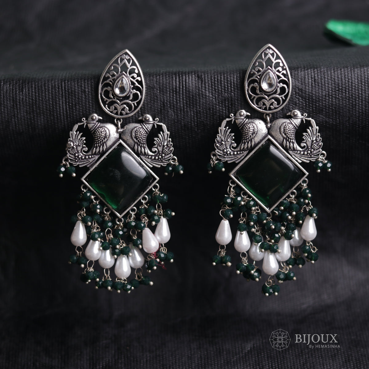 AURORA SEMI-HANDMADE MONALISA STONE  EARRINGS ER51