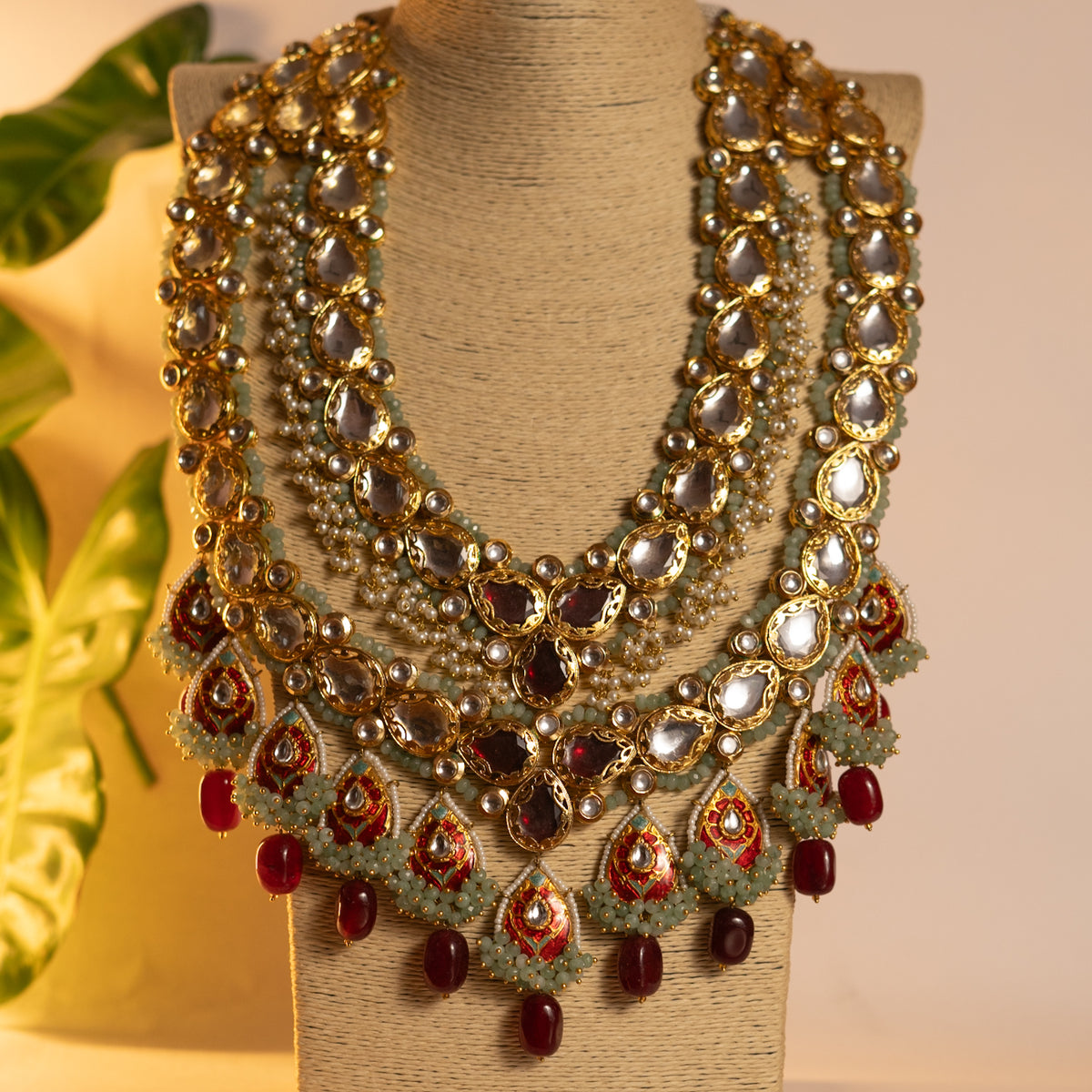 SANYOGITA BRIDAL BIJOUX PREMIUM HANDMADE LAC KUNDAN BRIDAL MALA ML121