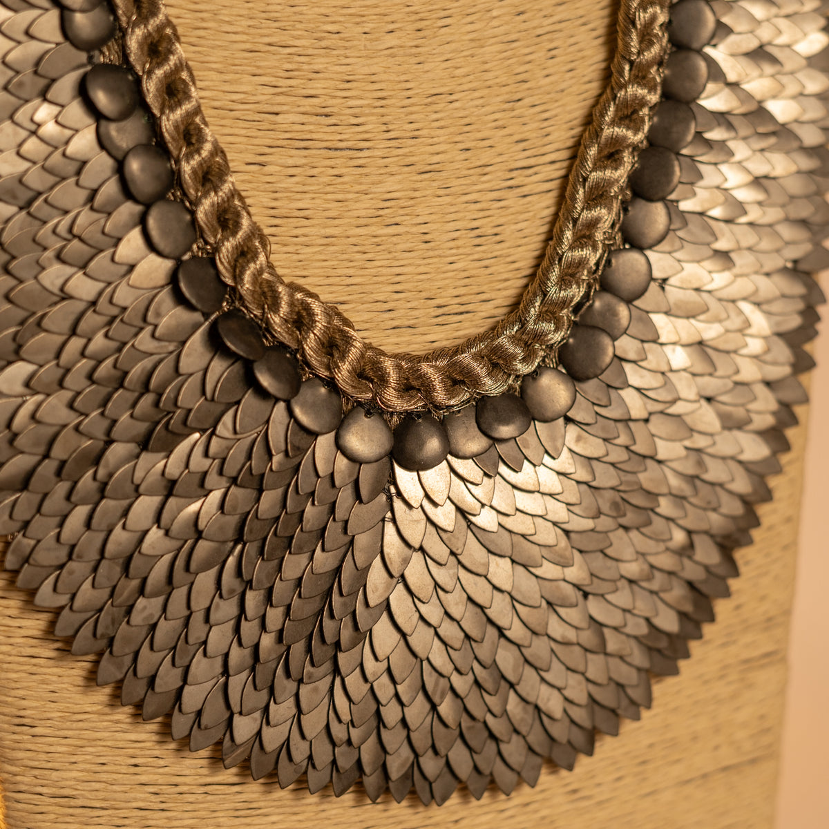 THISHARA HANDMADE BRASS MULTI TONE STATEMENT MALA ML194