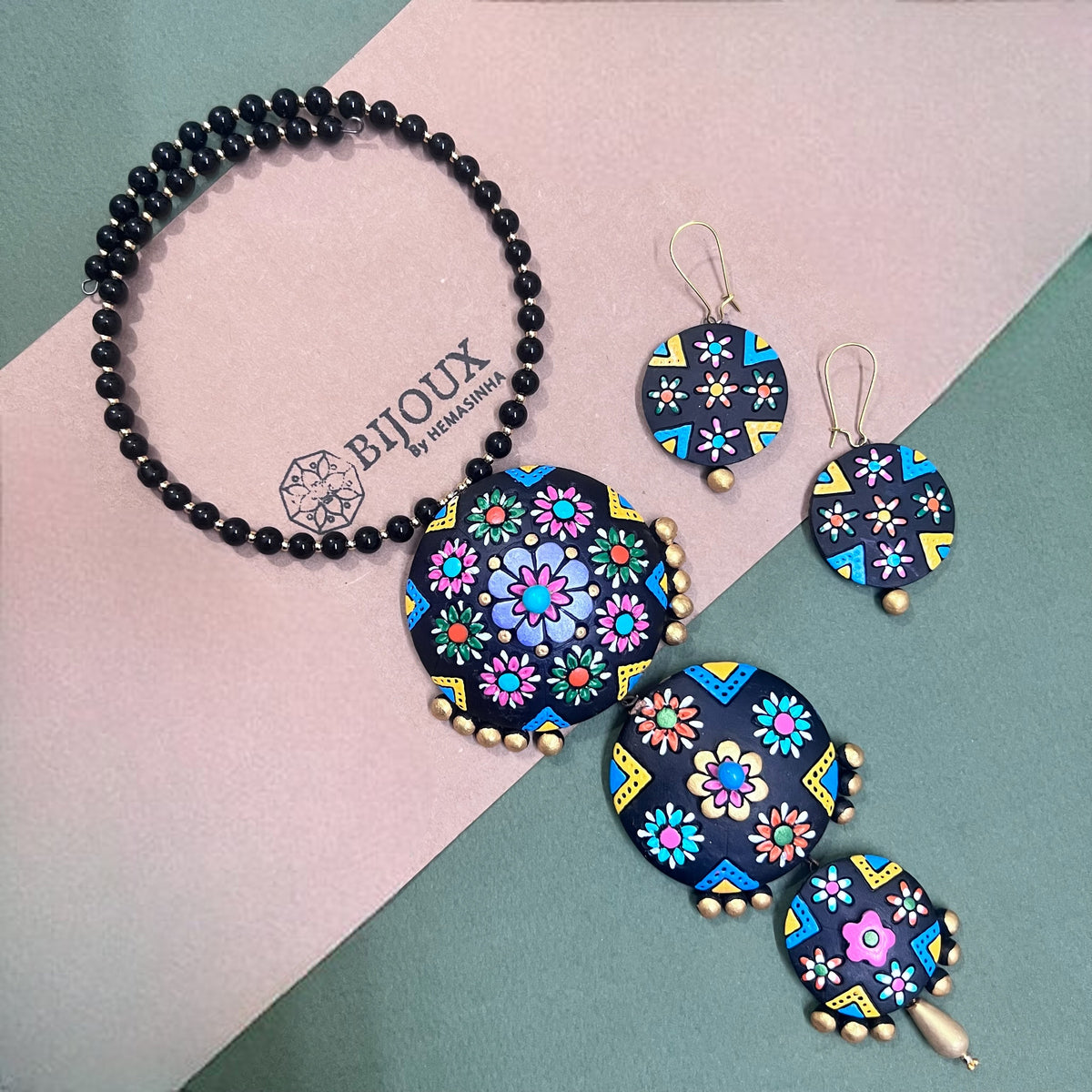 DESIGUAL HANDMADE TERRACOTTA HASLI  WITH EARRING TR03