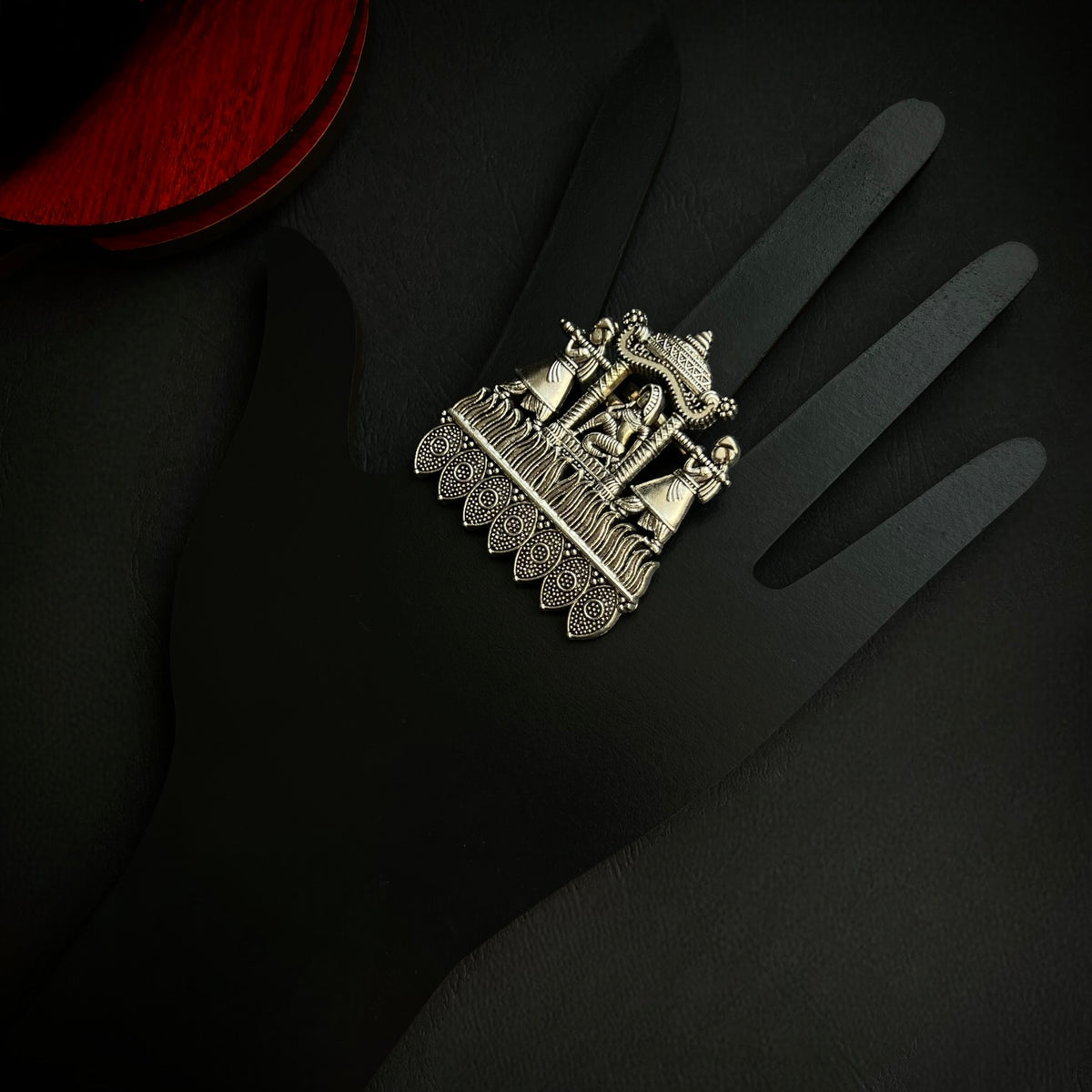 AARIKA OXIDIZED MULTI FINGER RING R24