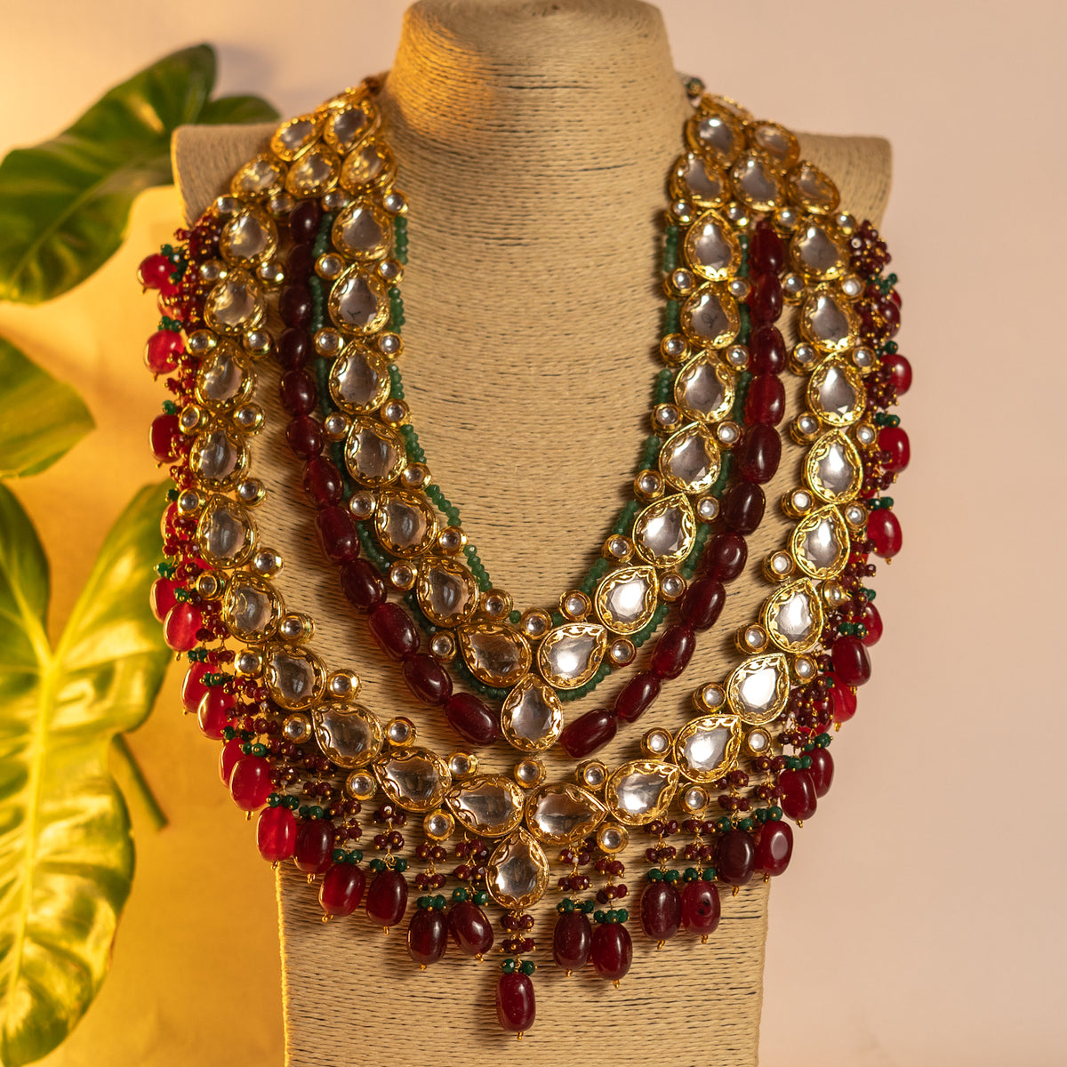 VASUNDHRA HANDMADE BRIDAL BIJOUX PREMIUM BEADS KUNDAN BRIDAL MALA ML122