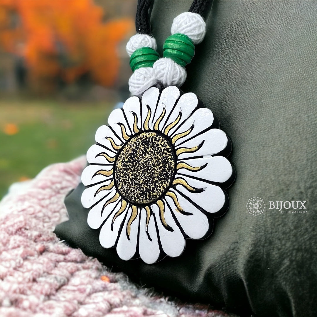 FLEUR ROUGE ET BLANC TERRACOTTA NECKLACE WITH EARRINGS TR21