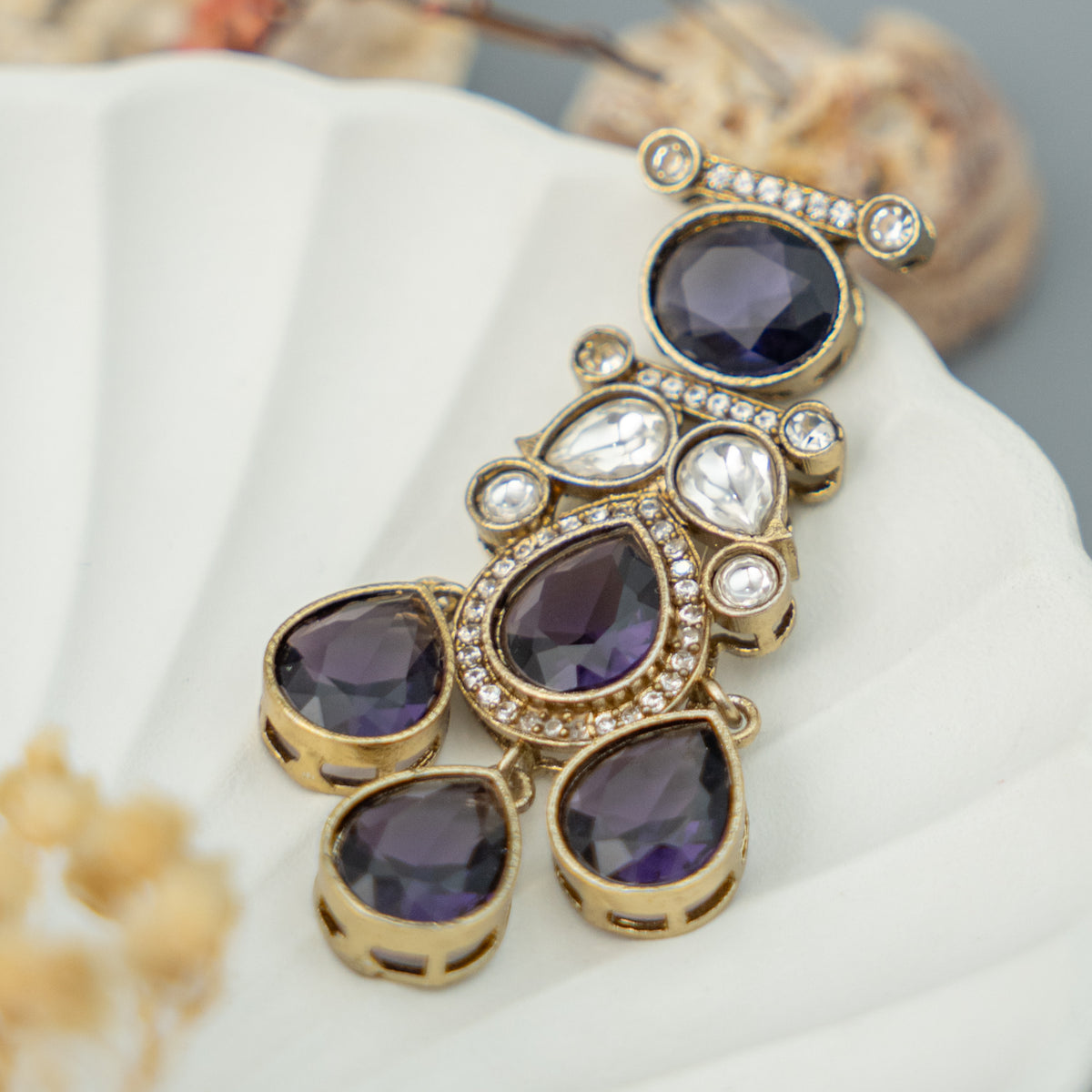 NOHA VISUAL PREMIUM SEMI HANDMADE VICTORIAN EARRINGS/DANGLER ER919