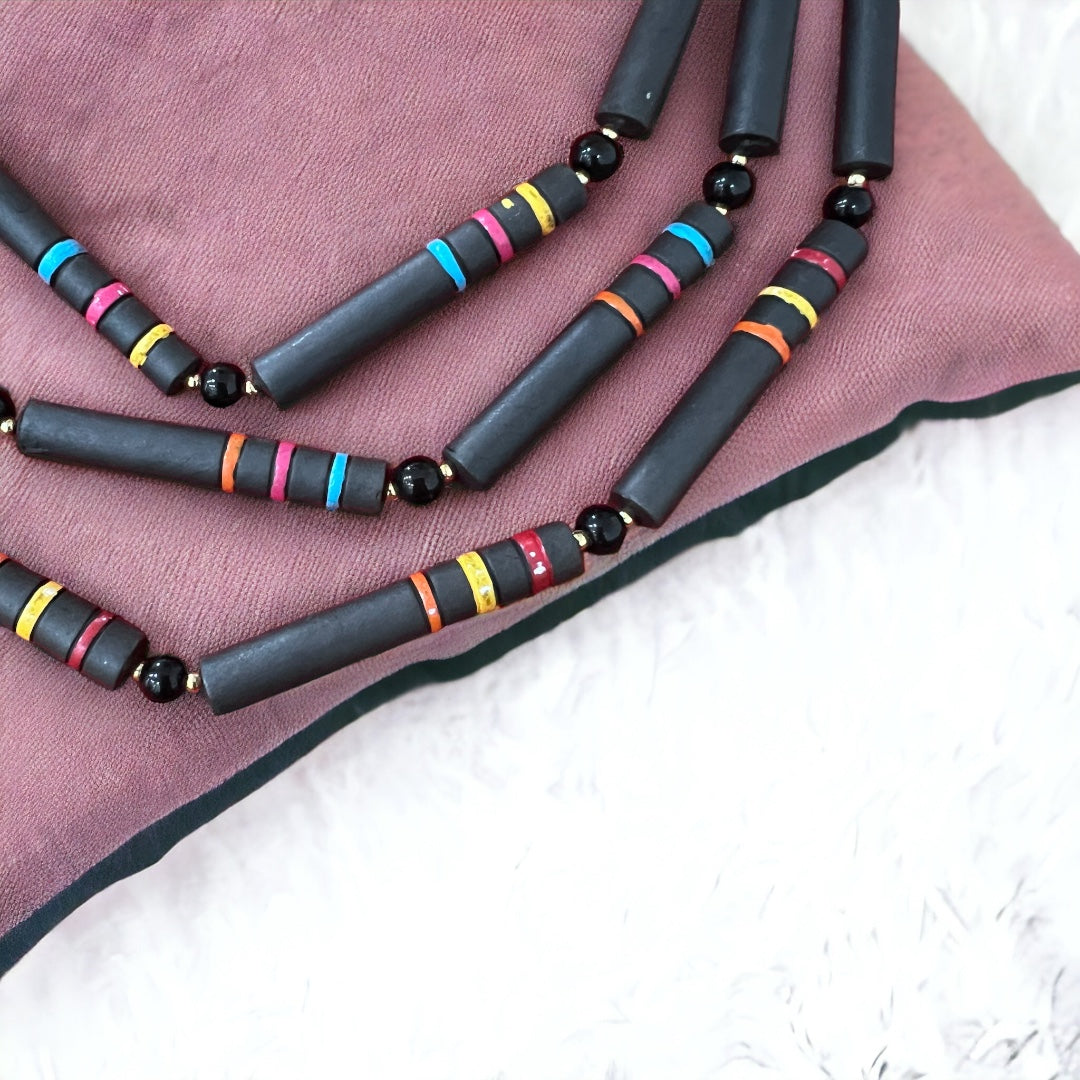 BRANCH BLISS TERRACOTTA NECKLACE WITH EARRING TR33