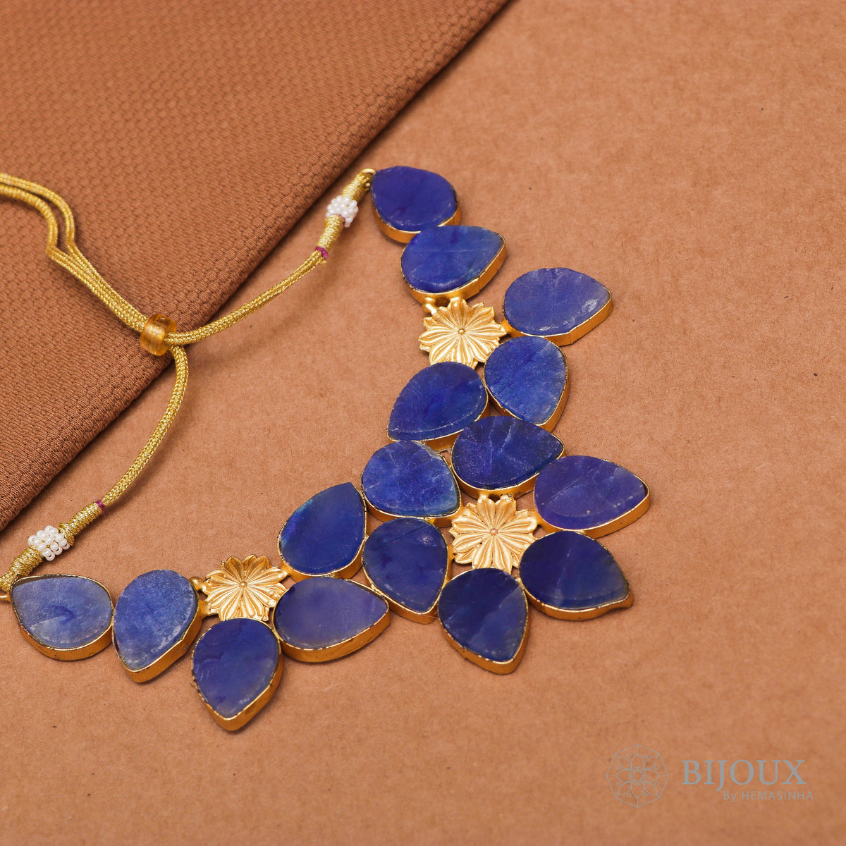 RUSTIC KING STONE HANDMADE GOLD TONED RUSTIC FINISH NECKLACE NL92