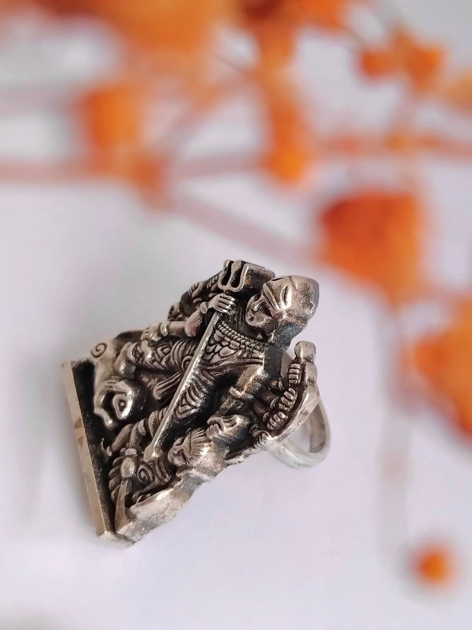 RISHABA TEMPLE OXIDIZED FINISH  RING R88