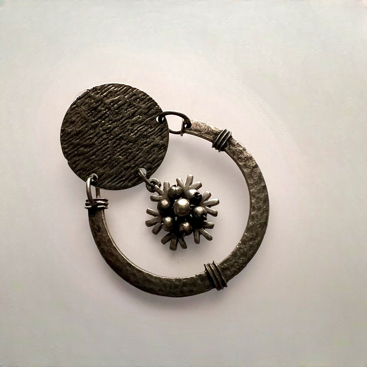 CALYPTO TRIBAL AFGHANI RAW AND RUSTIC AND VINTAGE EARRING AF55