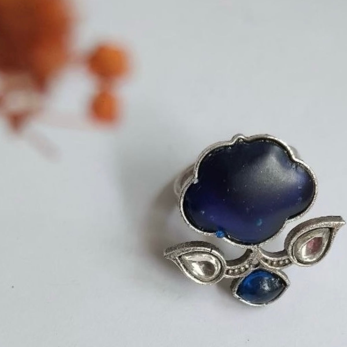 DIANA FAUX SILVER PREMIUM POLISH RING R99