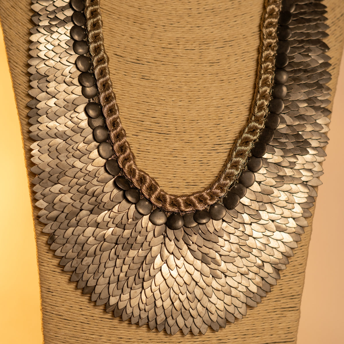 THISHARA HANDMADE BRASS MULTI TONE STATEMENT MALA ML194