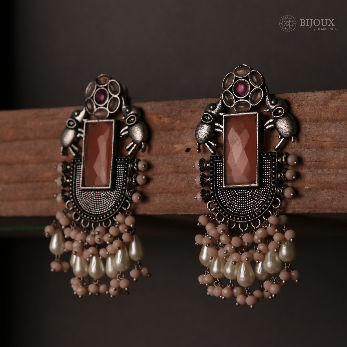 ELEPHANT VERDE OXIDIZED MONOLISA STONE SEMI HANDMADE ER117