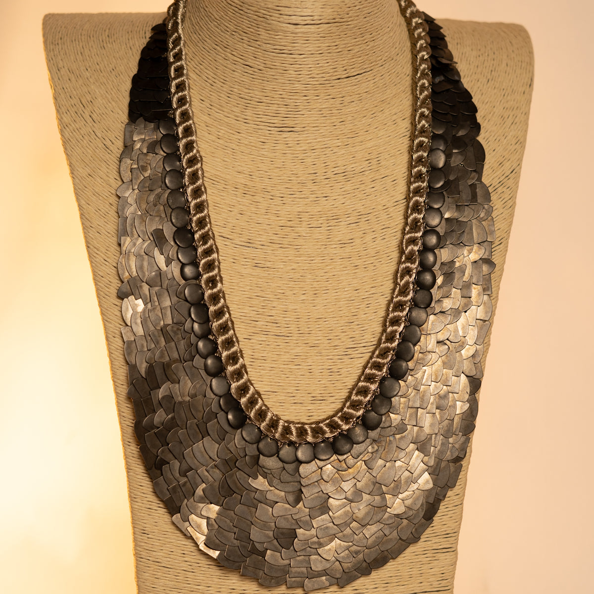 THISHARA HANDMADE BRASS MULTI TONE STATEMENT MALA ML194