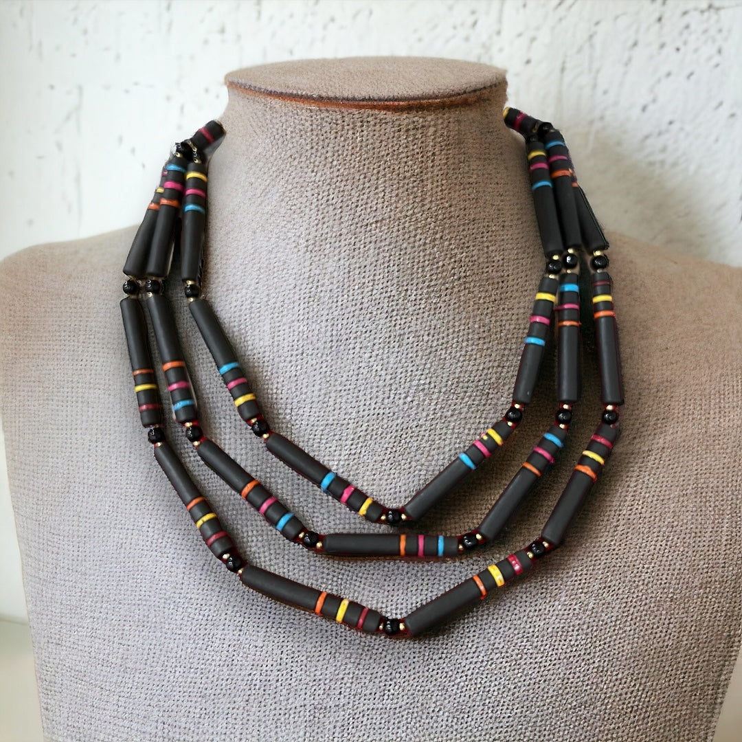 BRANCH BLISS TERRACOTTA NECKLACE WITH EARRING TR33