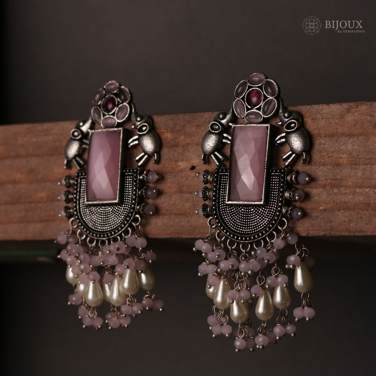 ELEPHANT VERDE OXIDIZED MONOLISA STONE SEMI HANDMADE ER117