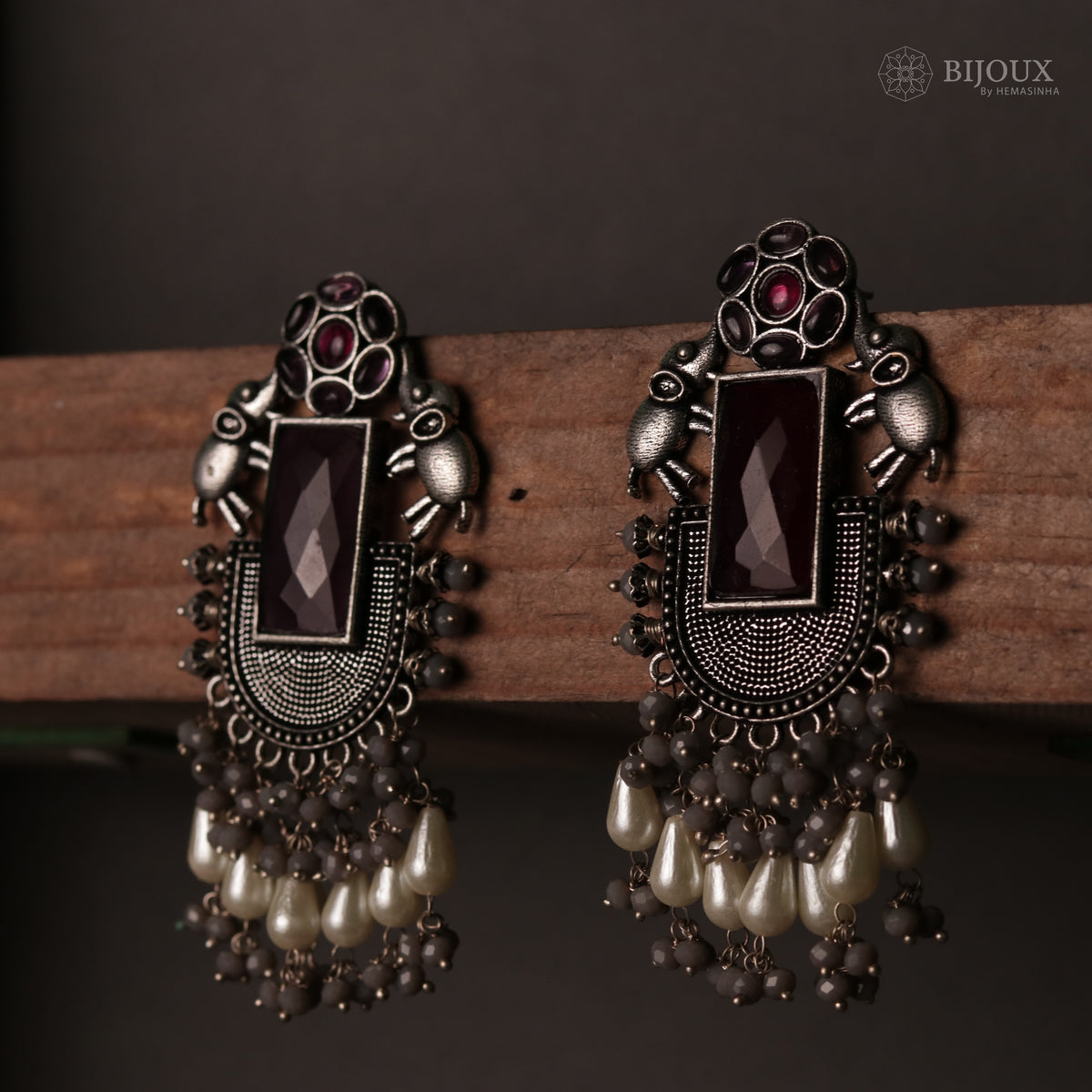 ELEPHANT VERDE OXIDIZED MONOLISA STONE SEMI HANDMADE ER117