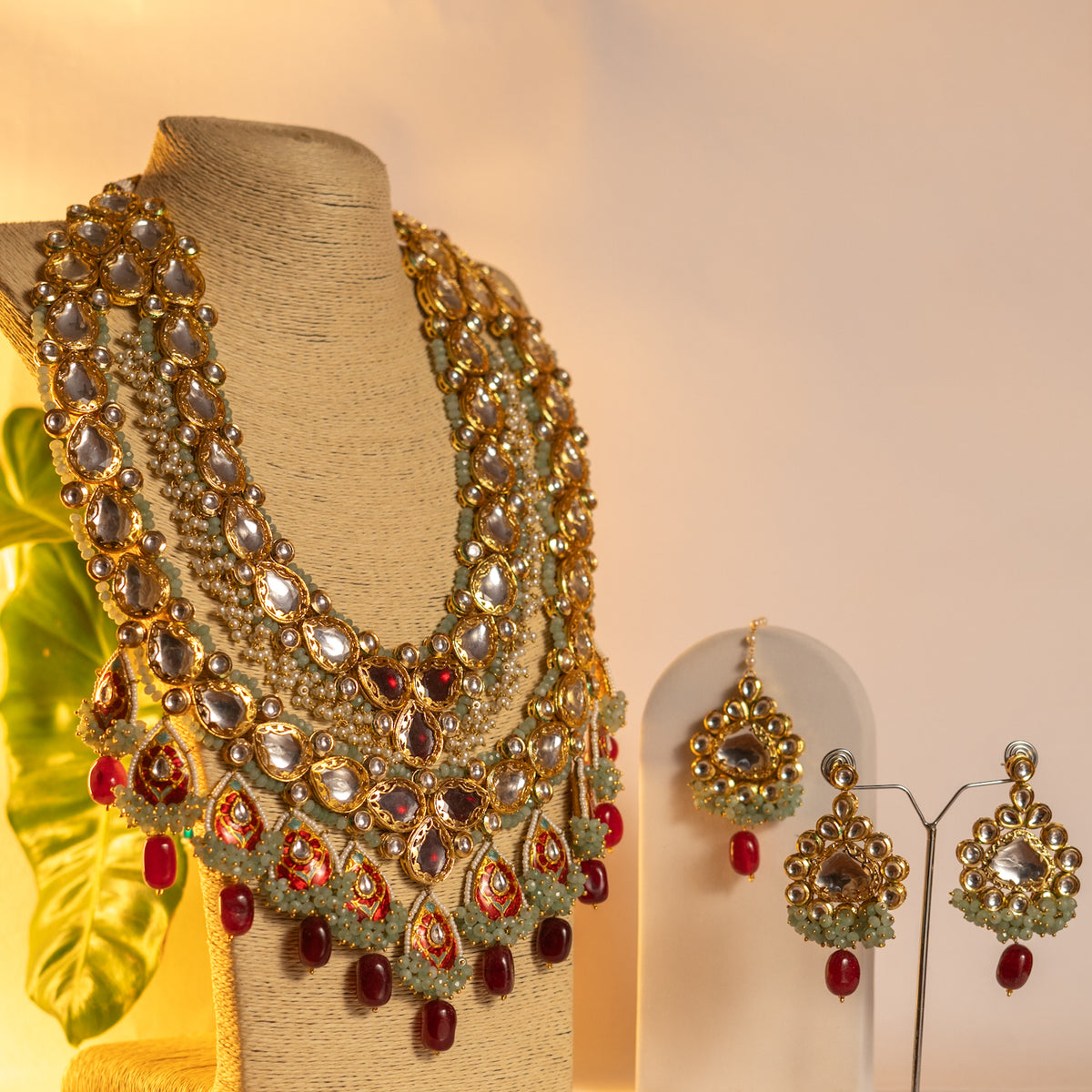 SANYOGITA BRIDAL BIJOUX PREMIUM HANDMADE LAC KUNDAN BRIDAL MALA ML121