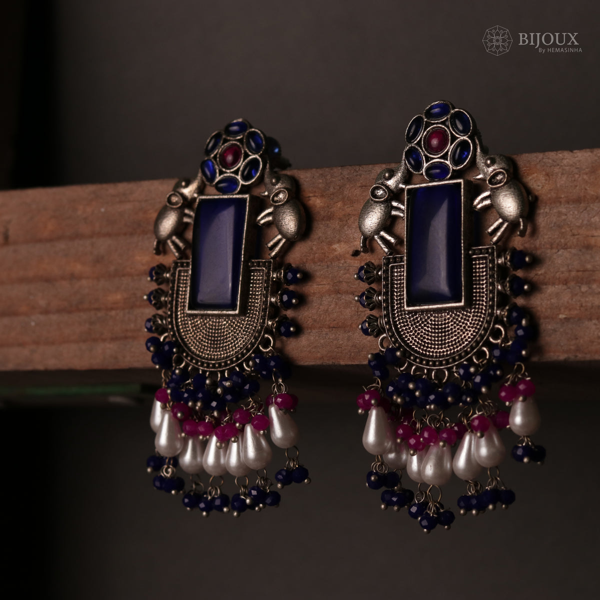 ELEPHANT VERDE OXIDIZED MONOLISA STONE SEMI HANDMADE ER117