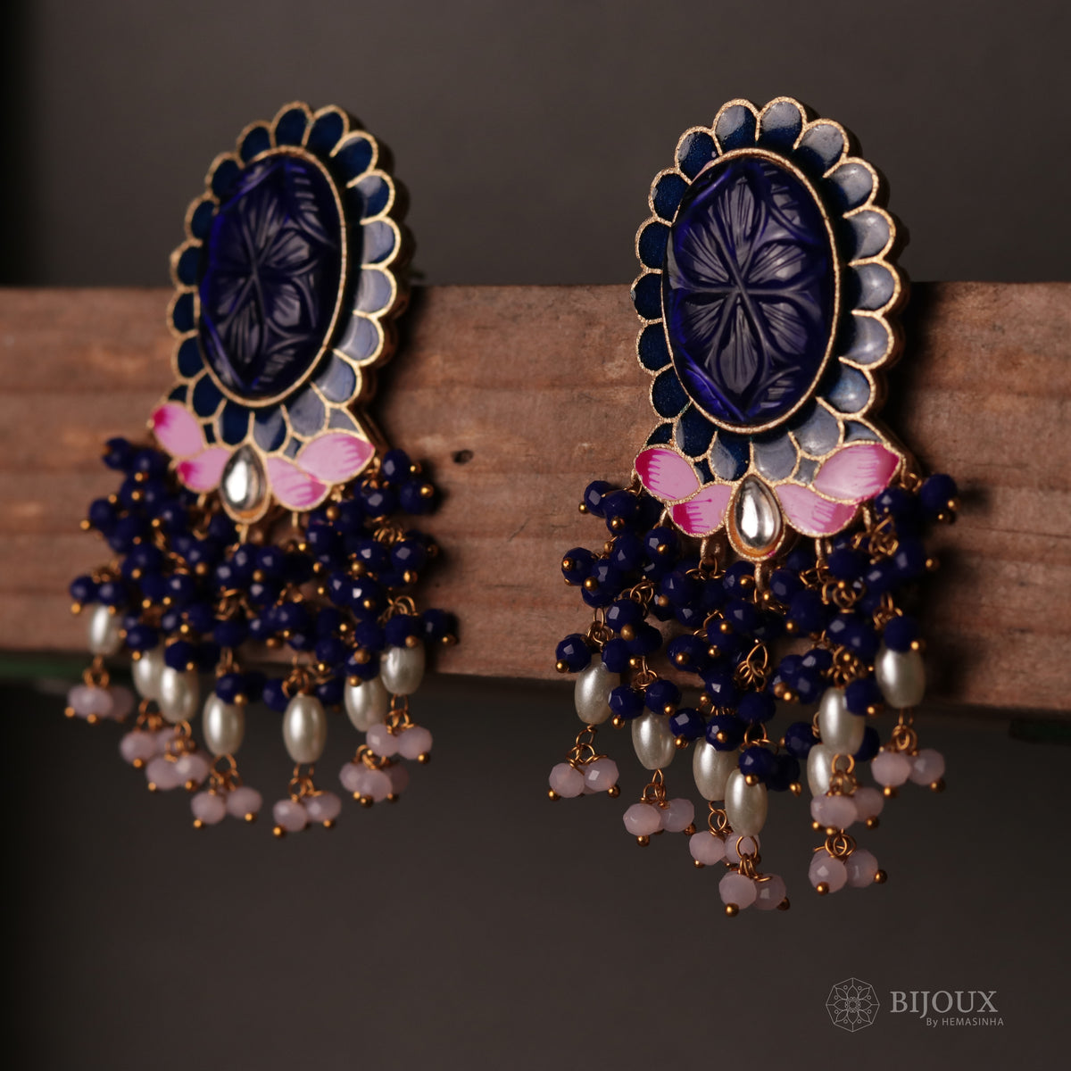 MYSTIC MEADOW HANDCARVED HANDMADE AMARPALI INSPIRED EARRING ER69