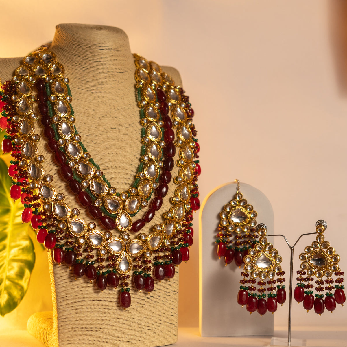 VASUNDHRA HANDMADE BRIDAL BIJOUX PREMIUM BEADS KUNDAN BRIDAL MALA ML122