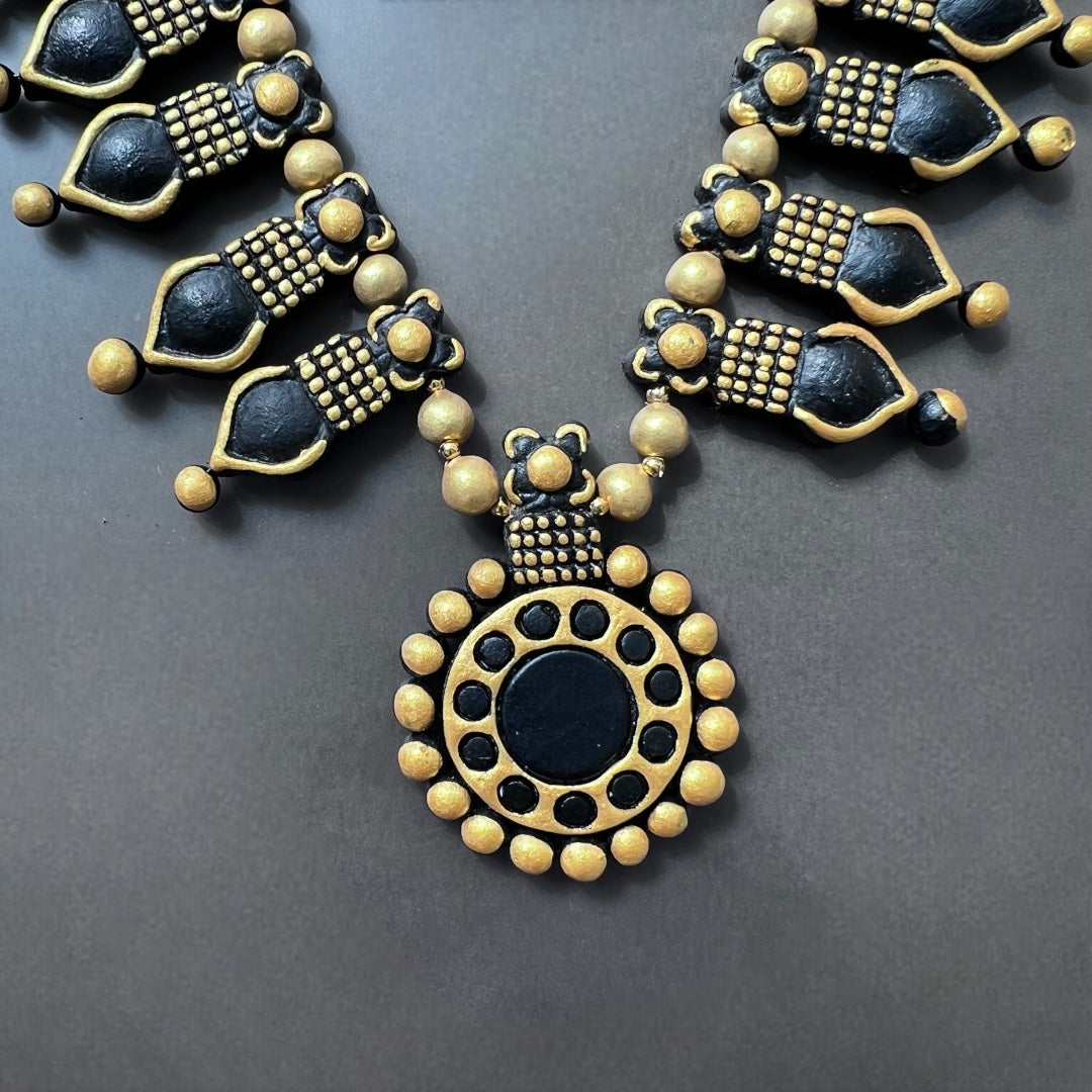 ANANYA TERRACOTTA NECKLACE WITH EARRING TR30