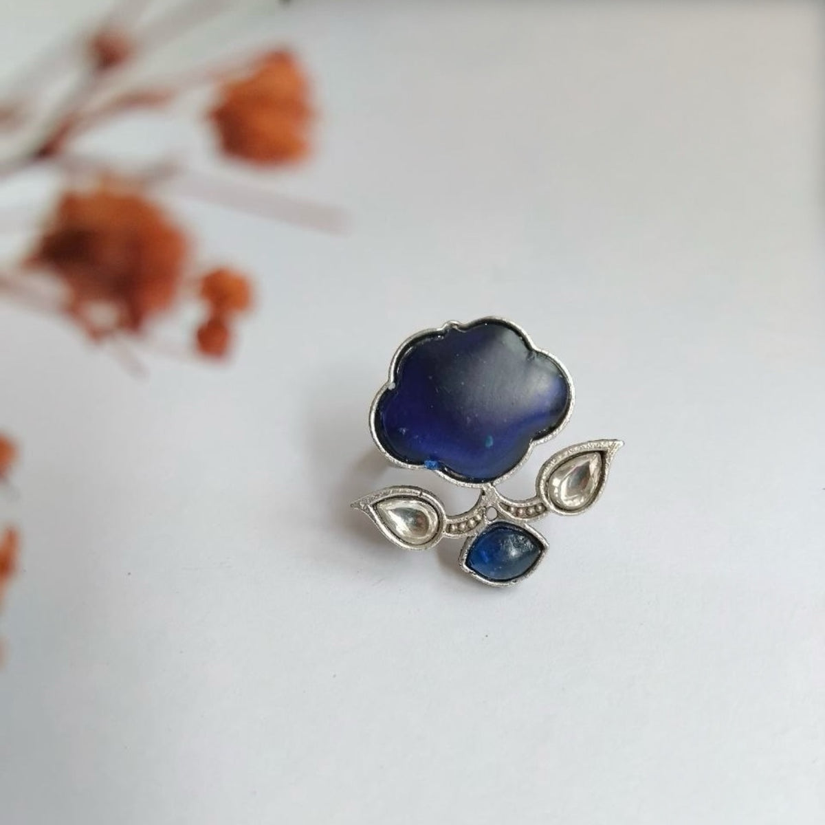 DIANA FAUX SILVER PREMIUM POLISH RING R99