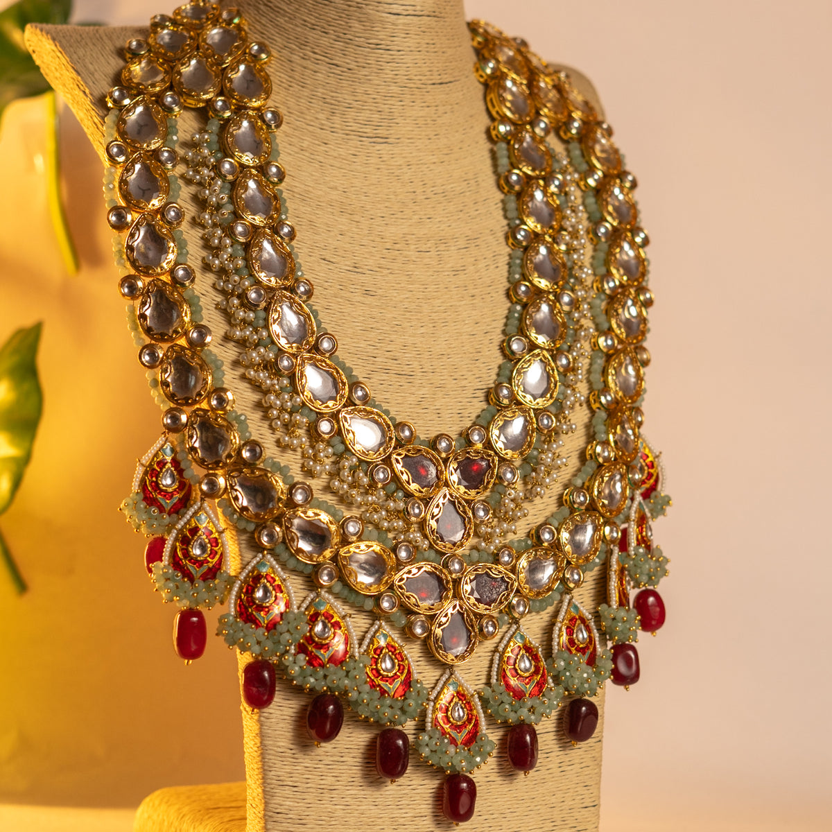 SANYOGITA BRIDAL BIJOUX PREMIUM HANDMADE LAC KUNDAN BRIDAL MALA ML121