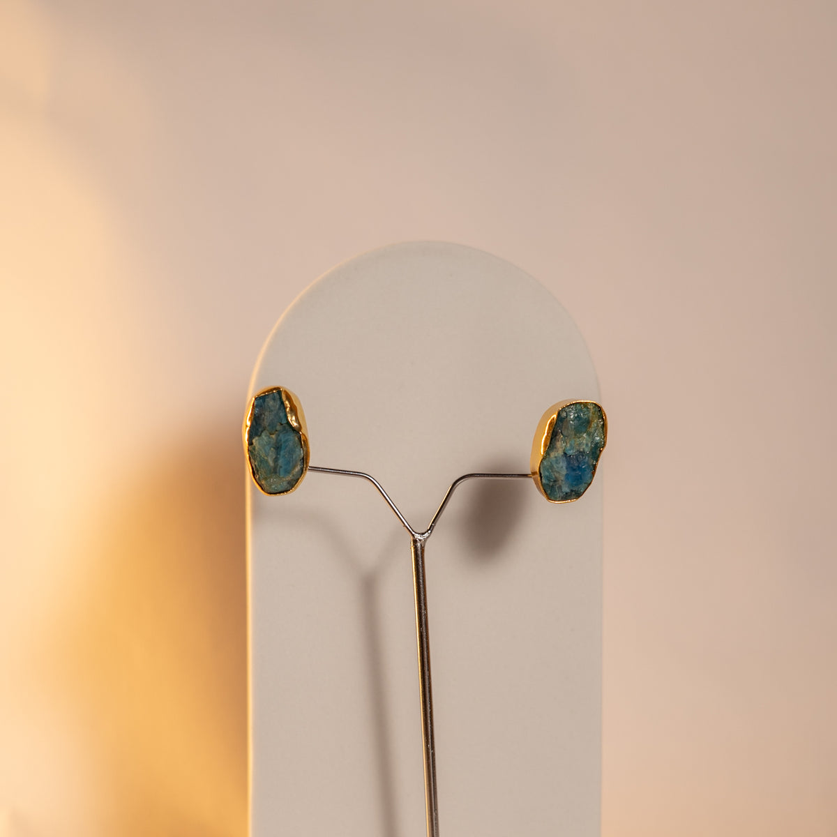 SHAMBU BIJOUX EXCLUSIVE HANDMADE RAW STONE MALA WITH EARRINGS ML169