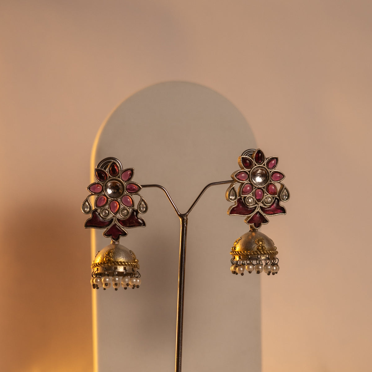 ARIZONA BLUE SILVER LOOK ALIKE ANTIQUE HANDMADE MALA WITH EARRINGS ML177