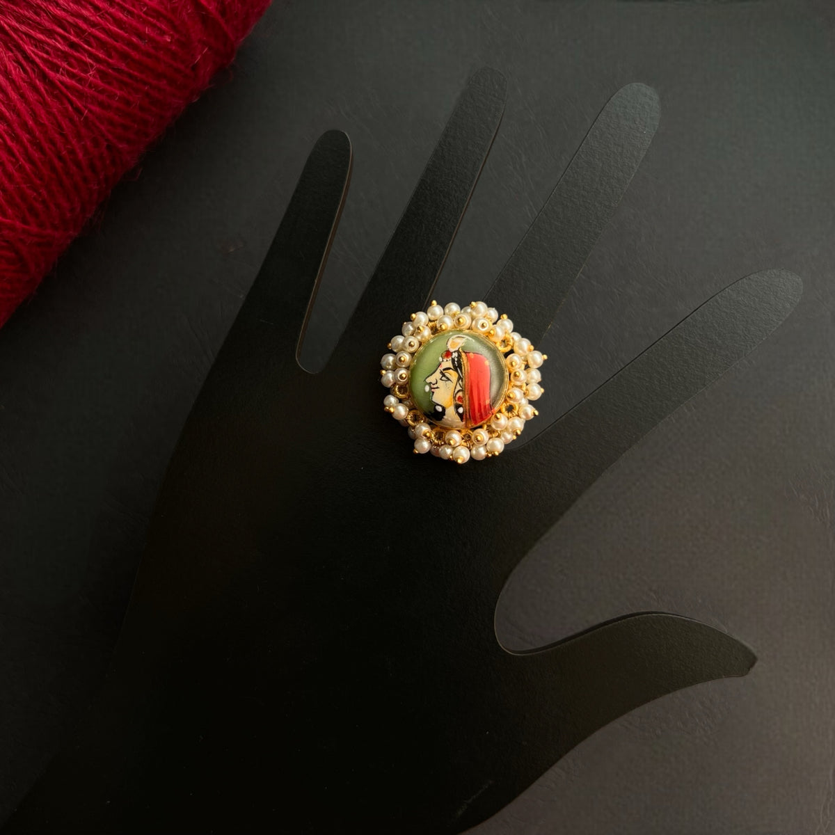 MUMTAJITHA GOLD TONED PREMIUM HANDMADE RING R38