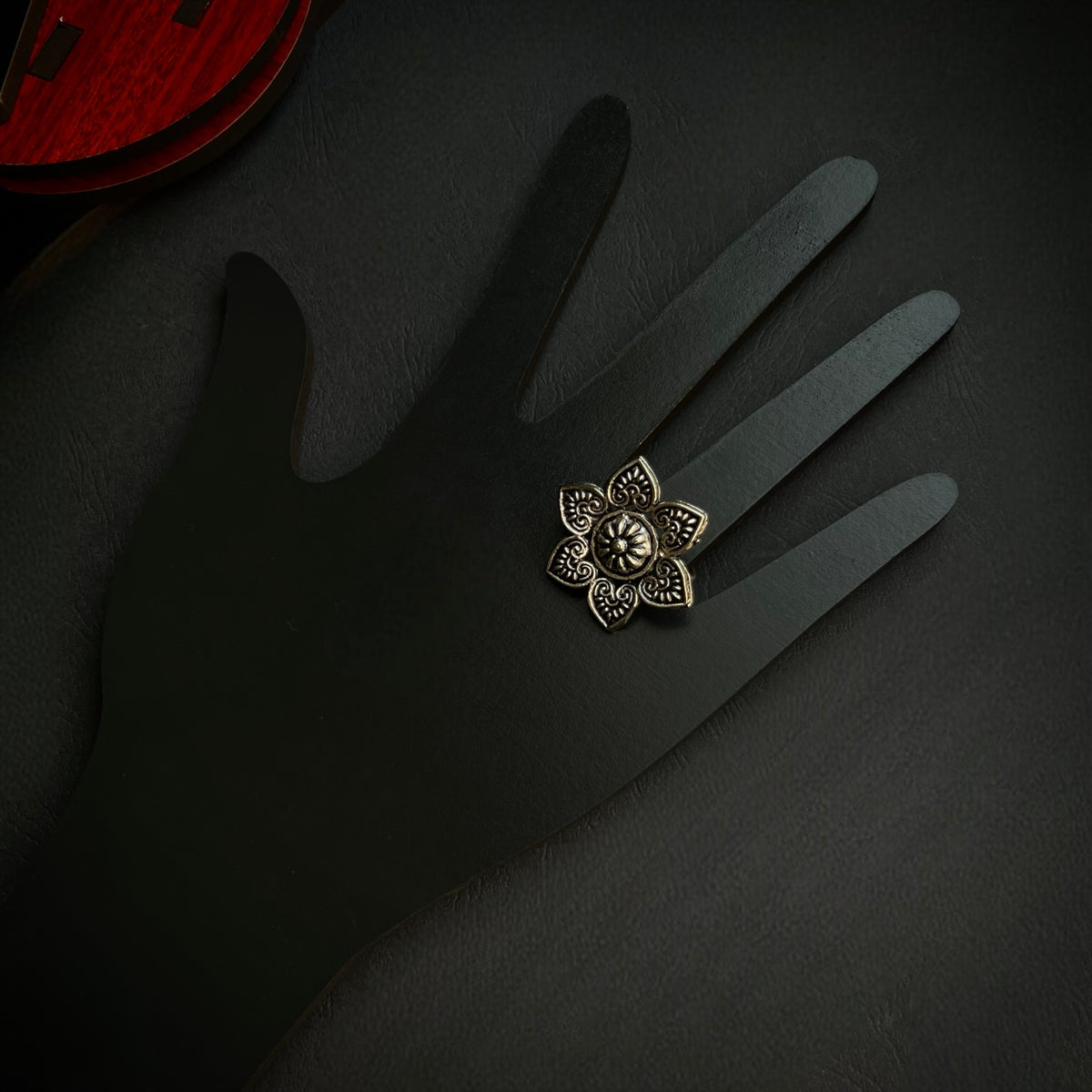 AARIKA OXIDIZED MULTI FINGER RING R24