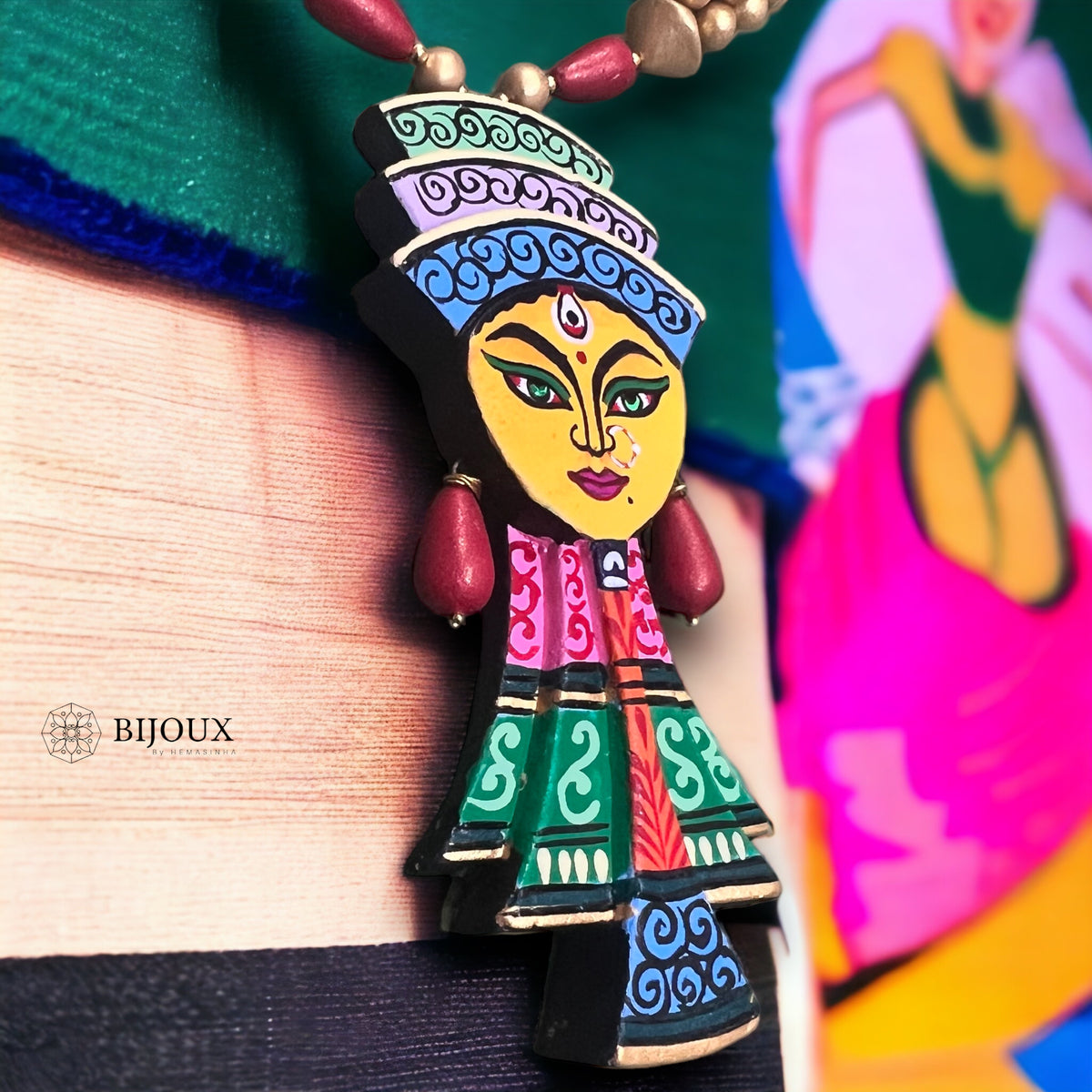 HERA TERRACOTTA NECKLACE WITH EARRINGS TR05