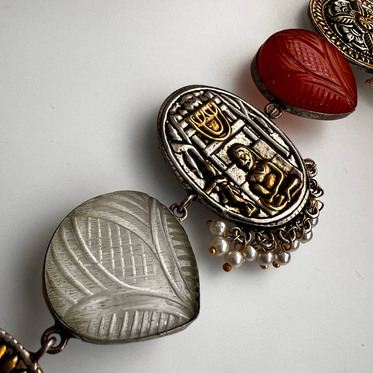 RITHANA BIJOUX PREMIUM AND EXCLUSIVE HAND HAMMERED HANDMADE CHOKER WITH EARRINGS CH101