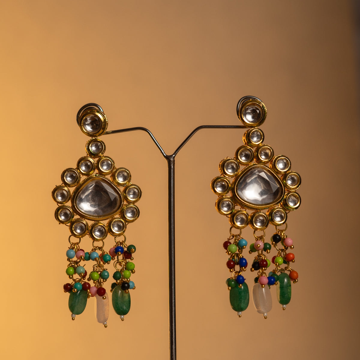 KIRA KUNDAN BRIDAL BEADED HANDMADE ANTIQUE NECKPIECE NECKLACE NL63