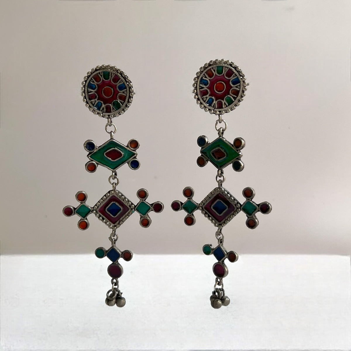 RASHMIKA AFGHANI MEENA RAW AND RUSTIC AND VINTAGE EARRING AF46