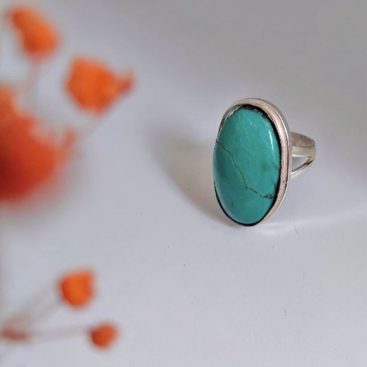 NIHARA HANDMADE PREMIUM AND NATURAL STINE ANTIQUE POLISH RING R104