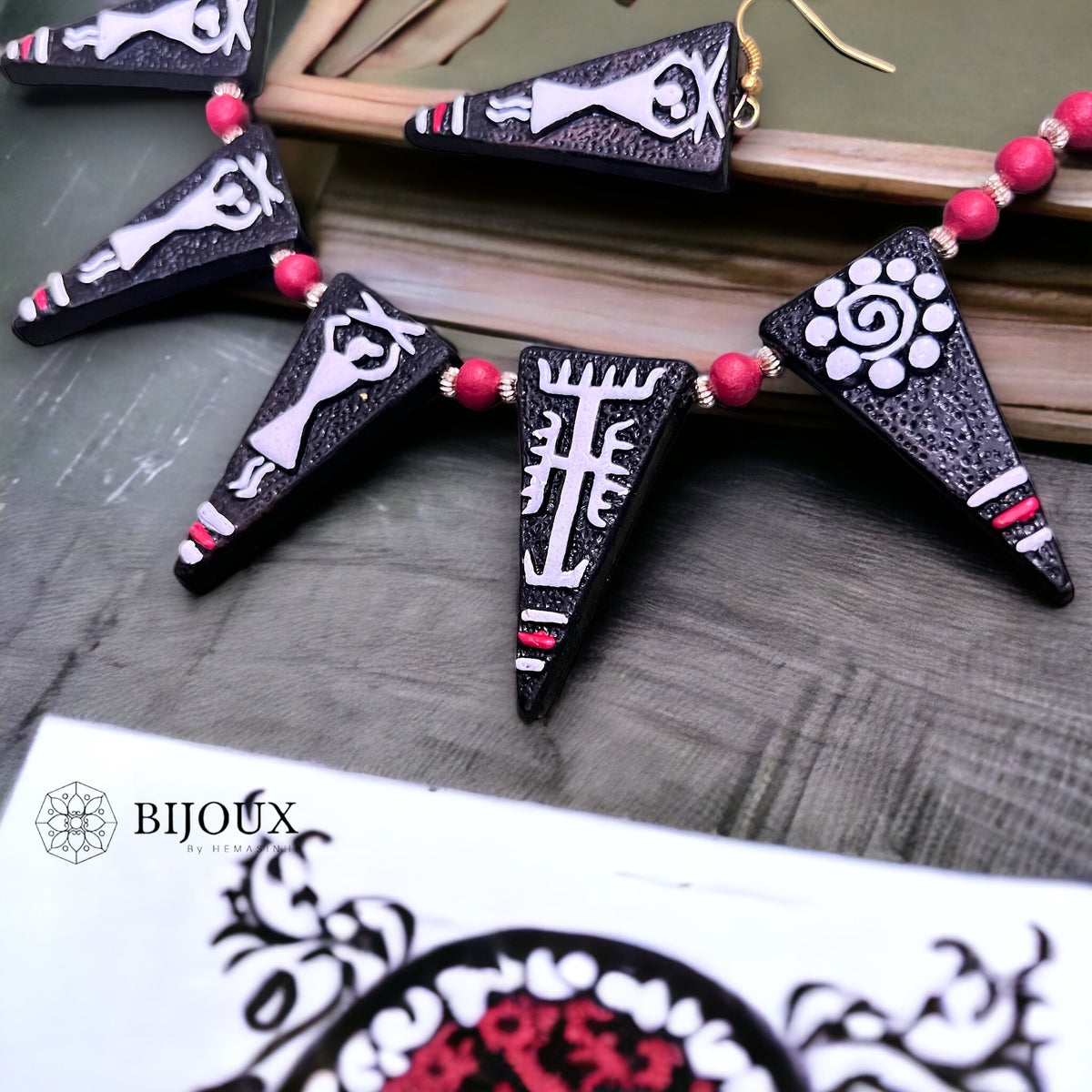 DELTA DIVINE TERRACOTTA NECKLACE WITH EARRING TR08