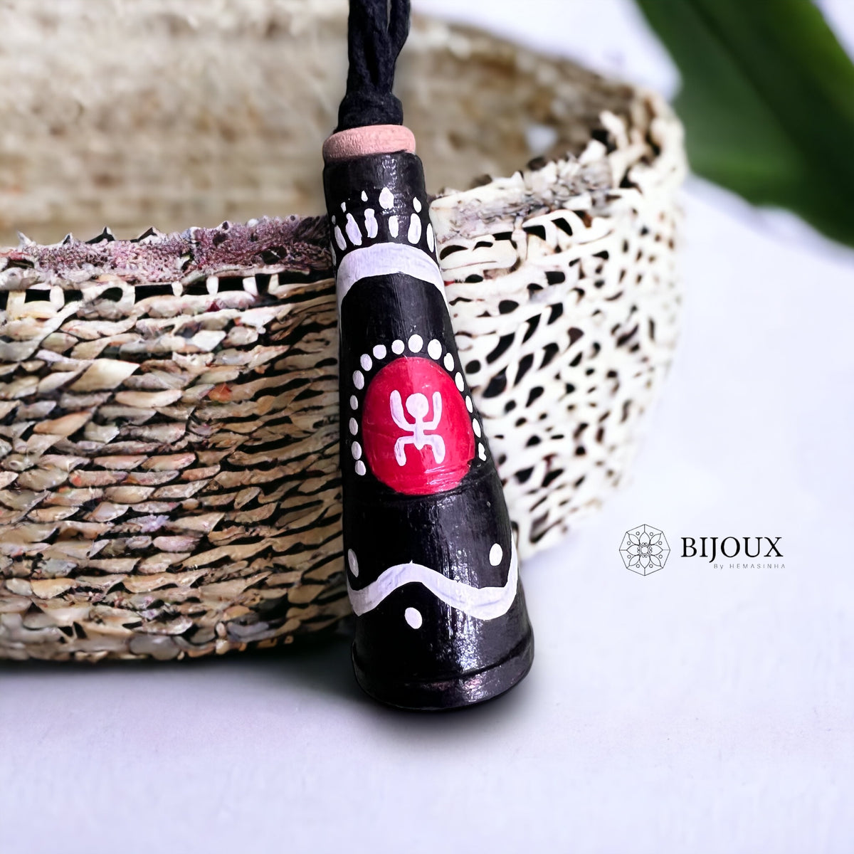 SODA SNUGGLE TERRACOTTA PENDANT WITH BLACK ROPE TR15