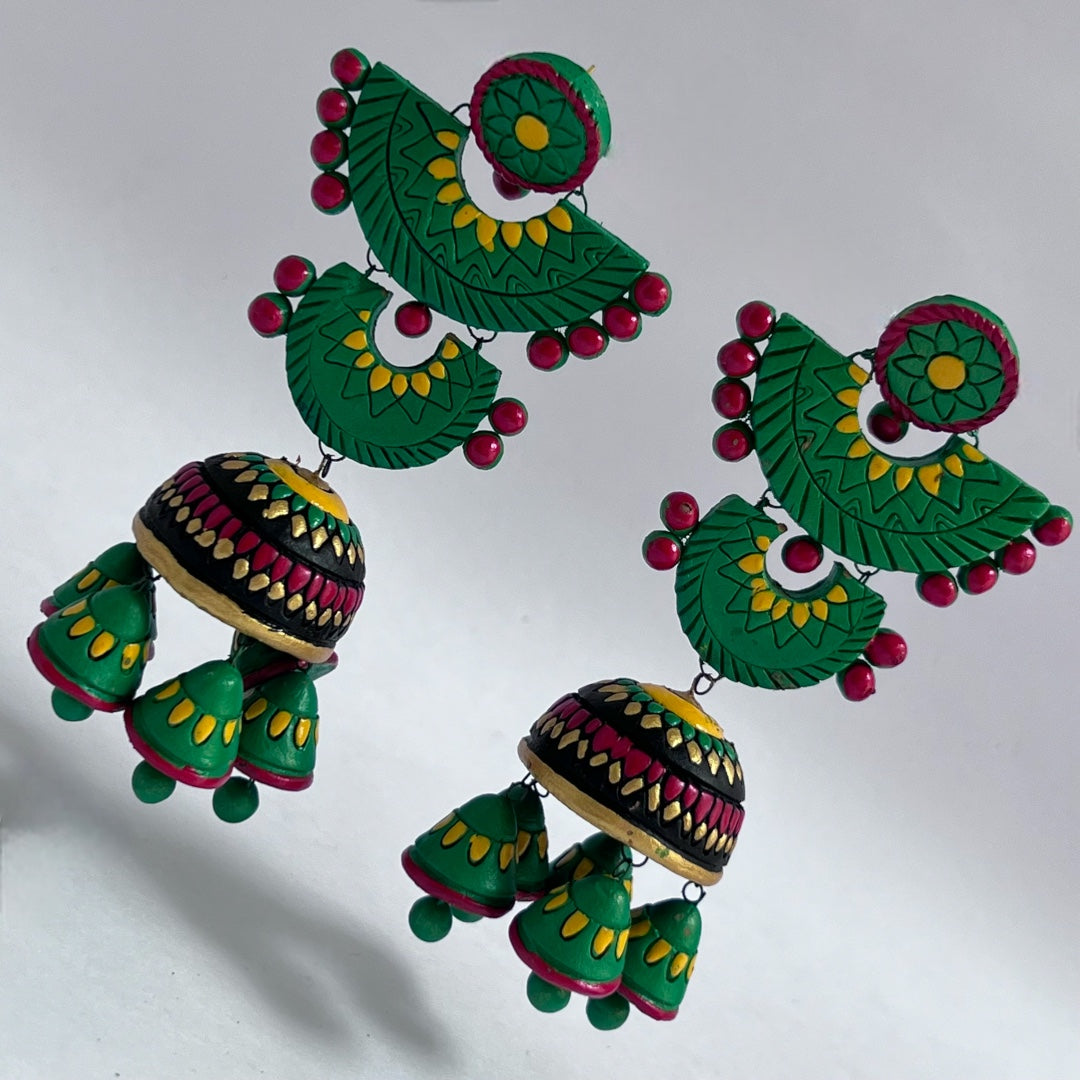 ASHANA TERRACOTTA HANDMADE JUMBO JHUMKAS TR69