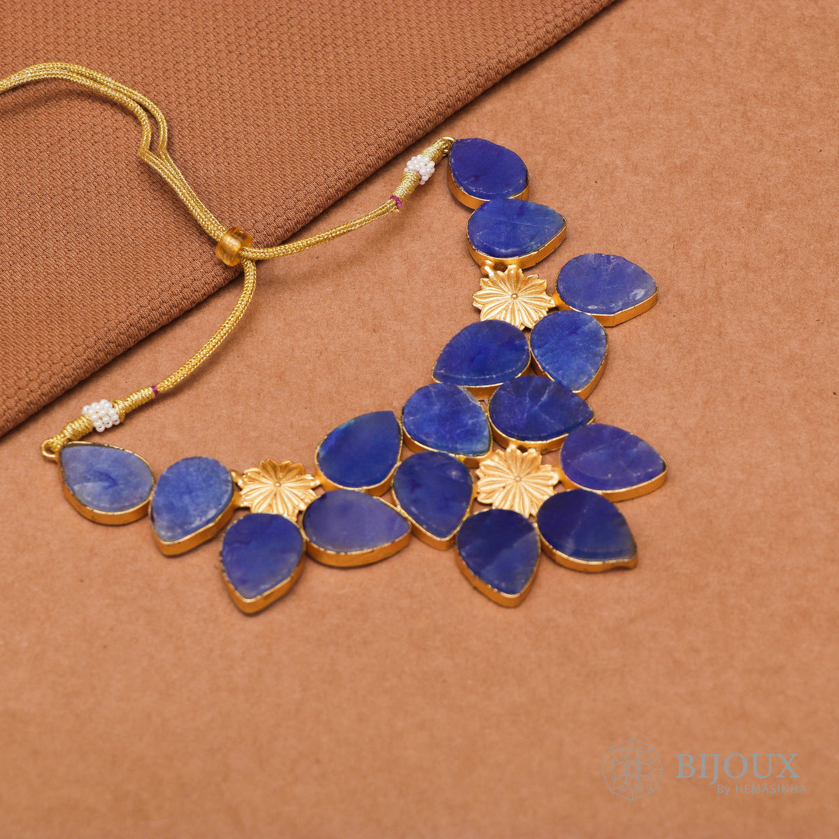 RUSTIC KING STONE HANDMADE GOLD TONED RUSTIC FINISH NECKLACE NL92