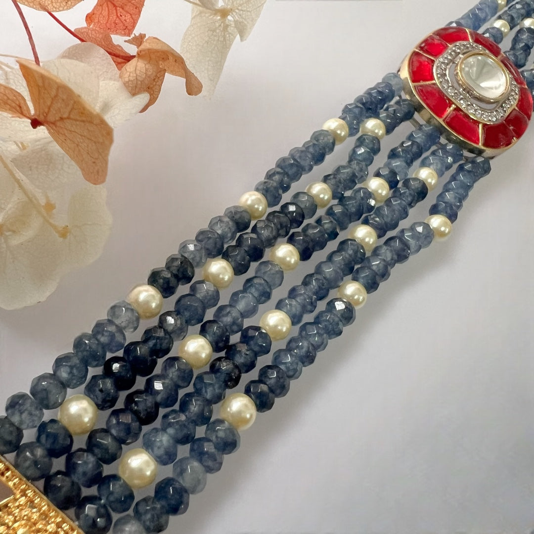 MARIA ONEX BEADS LAC AND POLKI BIJOUX PREMIUM AND EXCLUSIVE HANDMADE CHOKER CH400