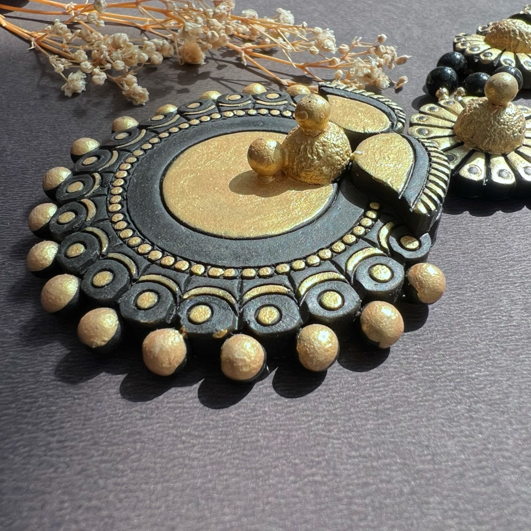 AZHAGI TERRACOTTA NECKLACE WITH EARRING TR32