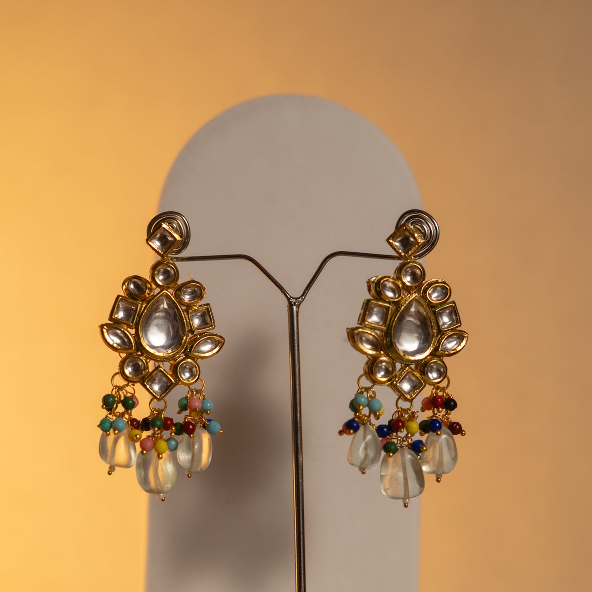 SHEENA KUNDAN BRIDAL BEADED HANDMADE ANTIQUE NECKPIECE NECKLACE NL62