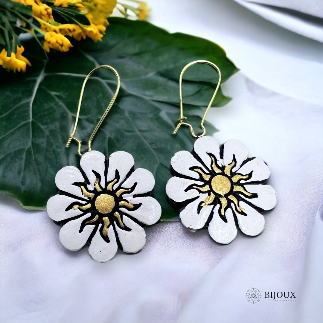 FLEUR ROUGE ET BLANC TERRACOTTA NECKLACE WITH EARRINGS TR21